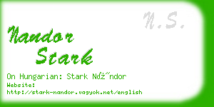 nandor stark business card